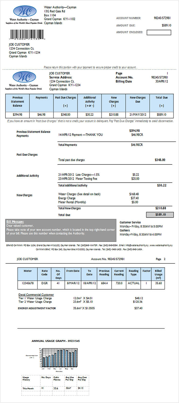 water authority bill