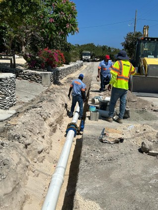 Celebrating Cayman Brac Pipeline Extension Project Milestone