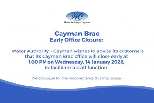 Public Service Announcement: Cayman Brac Early Office Closure (14 January 2026)