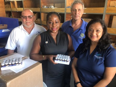Water Authority, Cayman Water Company & Rotary Sunrise provide water purification tablets to regional neighbour